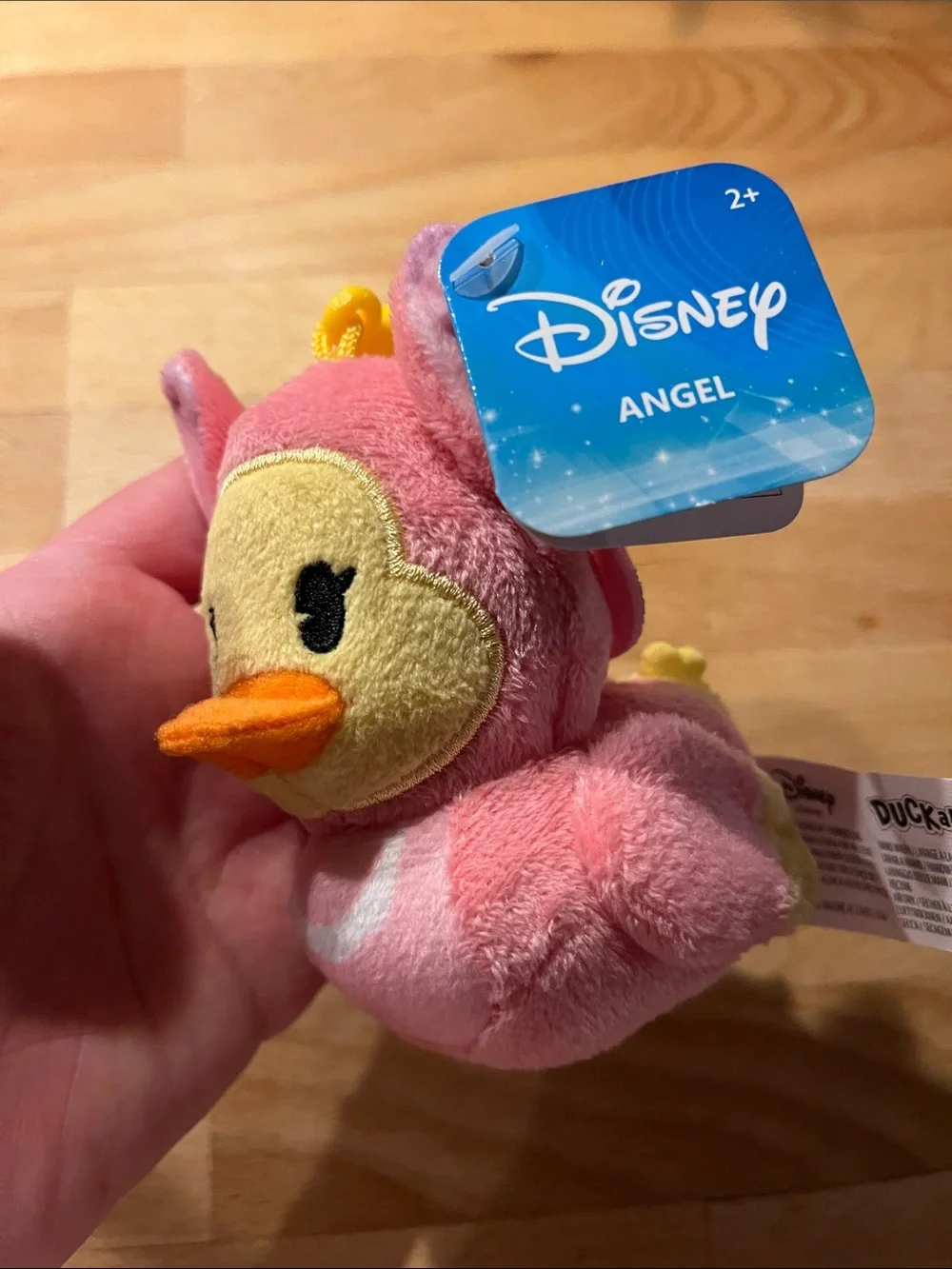 Disney Pink Angel Plush Duck Clip-On